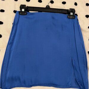 Blue Life Silk Skirt